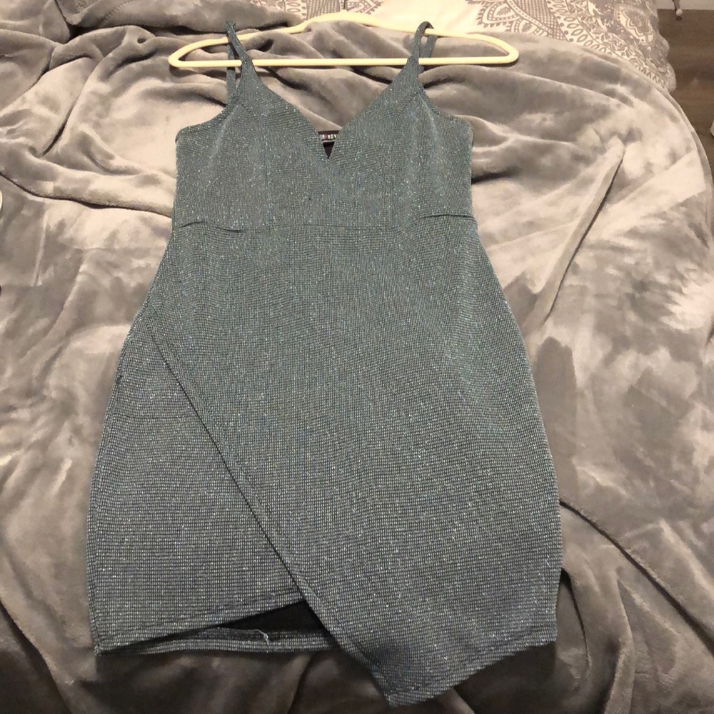 Fashion nova Blue glitter dress